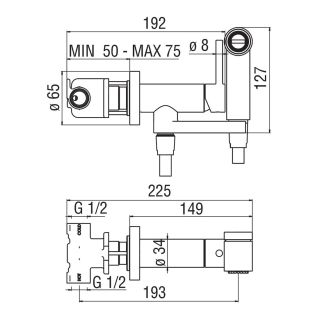 Гигиенический душ Nobili AV00600CR со смесителем